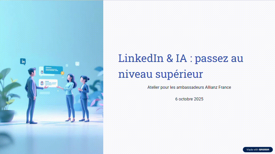 Atelier de formation leadership advocacy Allianz France