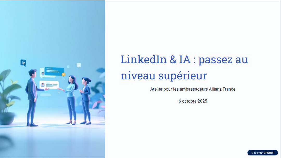 Support de formation à la prise de parole LinkedIn