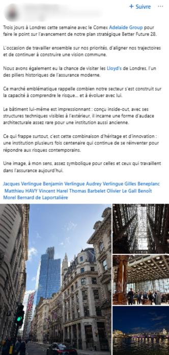 Cocoon · Post dirigeant