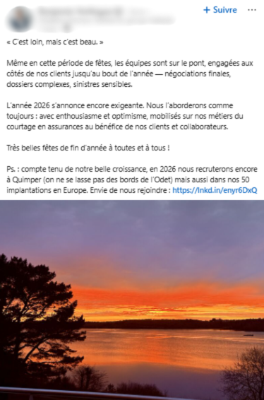 Groupe Adélaïde · Post dirigeant
